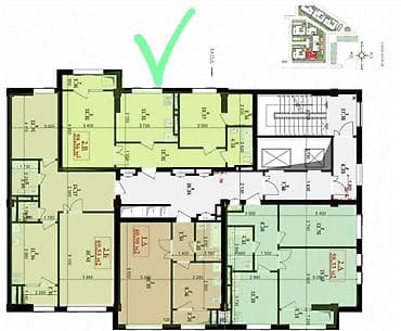 premium development: Строится, 2 комнаты, 59 м² — 8