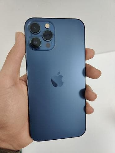 iphone xs max osh: IPhone 12 Pro Max, Б/у, 256 ГБ, Blue Titanium, Коробка, Чехол, Кабель, 75 % — 2