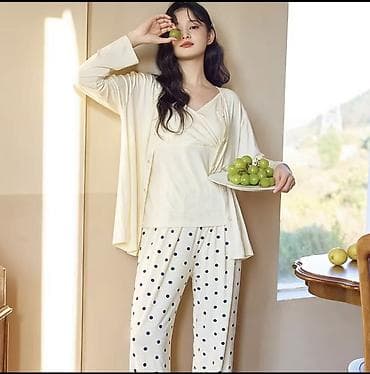 одежда для беременных женщин: Пижама для беременных и кормящих Женский домашний комплект из 3 — 3