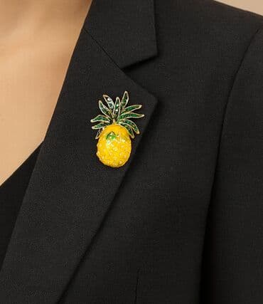свитер: Брошь ананас – яркий стильный акцент 🍍 Оригинальная брошь в виде — 1