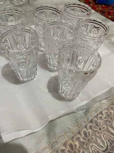 чай ичкен столдор: Набор стеклянных рюмок/стаканов для напитков - Комплектация: 6 штук в — 19