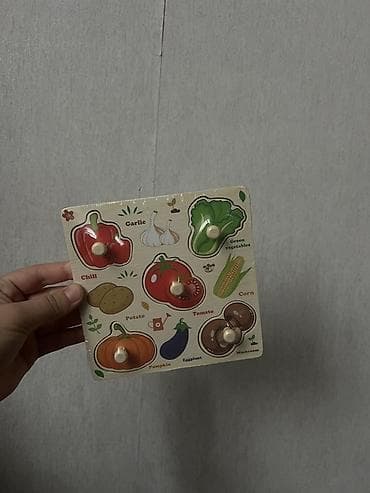 Оюнчуктар: Деревянные пазлы-вкладыши с ручками для раннего развития - Тематика — 9