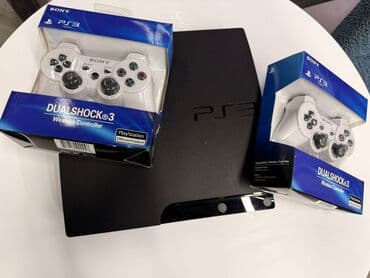 Продаю идеальную PS3 slim, прошитая +30топ игр, Память 320гиг, не