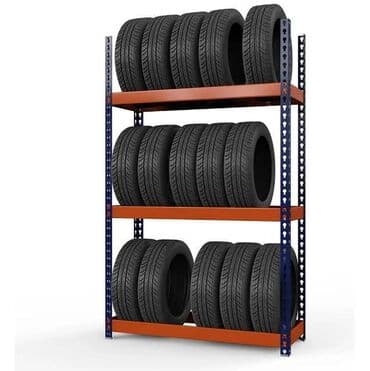оборудование для шиномонтажа грузовых автомобилей: Стеллаж металлический Профи-Т для шин 2000х1540х455 (3 уровня) — 1