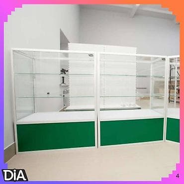 Прилавок витрина Прилавок стеклянный, торговые витрины металлические