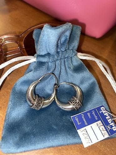 бохо стиль: Серебряные серьги, Проба 925, Без вставки, Женские, Новый — 1