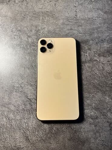 IPhone 11 Pro Max, Б/у, 64 ГБ, Золотой, Чехол, 79 % at lalafo.kg IPhone 11 Pro Max, Б/у, 64 ГБ, Золотой, Чехол, 79 %