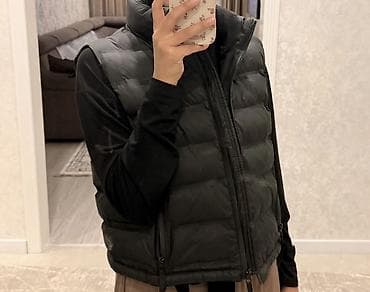 тигил: Утеплённый женский жилет без рукавов, цвет чёрный. - Плотная — 1