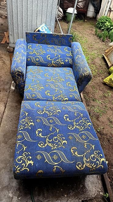 стенки ош: Кресло-кровать, Б/у, Односпальный, Платная доставка, цвет - Синий — 7