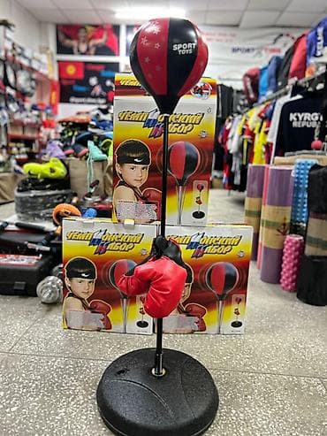 турник настенный 3 в 1: Боксерская груша для детей от 3 года до 10 лет, напольные детская — 3