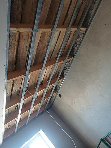 Монтаж потолков из гипсокартона - Устройство металлического каркаса