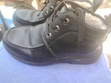 зимные берцы: Зимние мужские ботинки (2 пары) 1) Черные кожаные ботинки-дутики на — 3