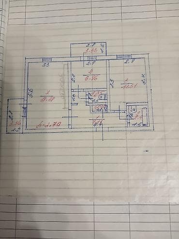 продаю новопавловка: 2 комнаты, 45 м², 3 этаж, Косметический ремонт — 9