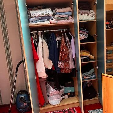 кухыный стенка: Детская/подростковая модульная мебель + односпальная кровать. Состав — 4