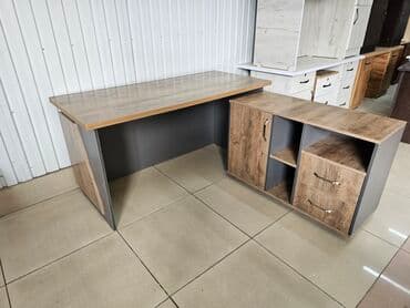 на стол: Комплект офисной мебели, Новый, Стол, Тумба, ДСП, Бесплатная доставка, Самовывоз, цвет - Серый — 6