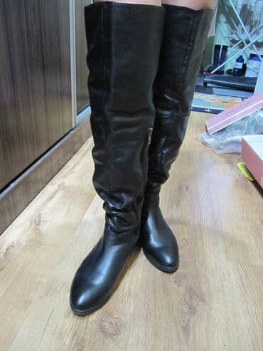 фирменный сапоги: Шикарные кожанные (натуральная 100% кожа теленка) суперские — 1