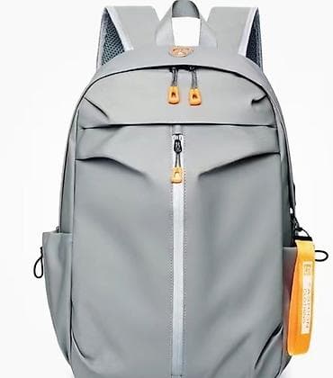 Городской рюкзак, серый - Вместительное основное отделение с широким