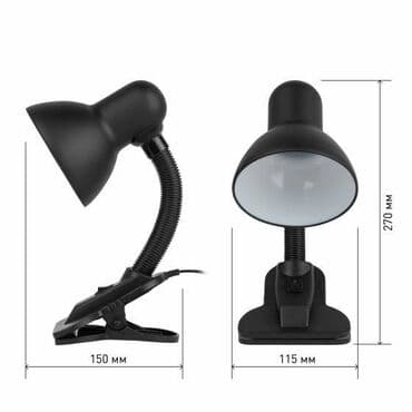 торшер светильник: Настольный светильник N-102-E27-40W-BK черный матовый Металлический — 3