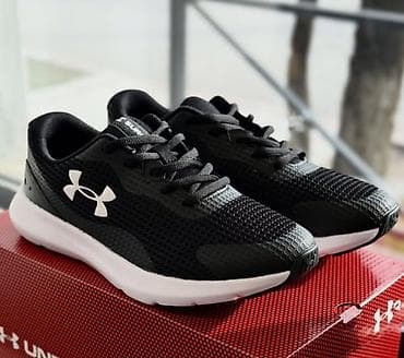 Мужская обувь: Кроссовки Under Armour, черные с белой подошвой. - Назначение: бег — 3