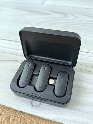 акустические системы xoopar с микрофоном: Набор беспроводных микрофонов Hoco в компактном черном кейсе для — 1