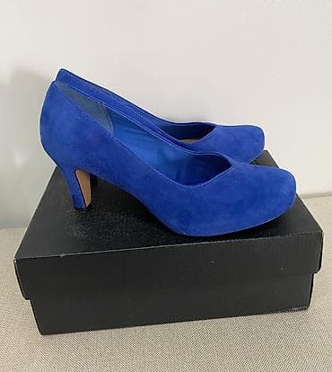 обувь 24: 1) Туфли новые Clarks (оригинал), насыщенного синего цвета — 1