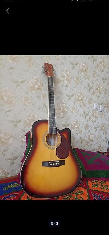 Музыкальные инструменты: Акустическая гитара Dreadnought с вырезом (cutaway), окрас sunburst — 2