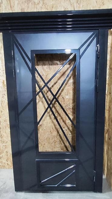 шарниры для дверей: Двери для домов и квартир, Металлическая, Двухстворчатая, цвет - Черный — 9