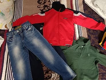 адидас спортивный костюм детский: Комплект, цвет - Серый, Б/у — 9