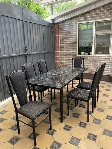 plastik stol stul: Кухонный стол и стул, цвет - Белый — 2