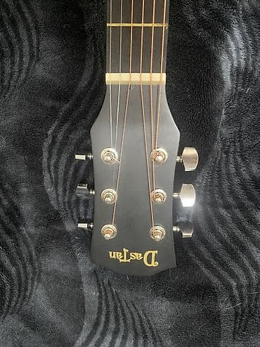 Аккордеоны: Акустическая гитара Jastan, классический дредноут, матовый чёрный — 6