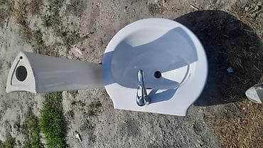 раковина в ванную с тумбой: Раковина для ванной, Особенности: Глянцевое, Круглая форма, Материал: Керамика — 2