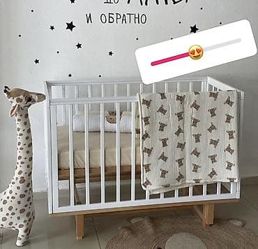 дедский одежда: Детская приставная кроватка, Без колесиков, цвет - Белый — 3