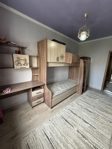 квартира в районе дордой: 3 комнаты, С мебелью полностью — 4