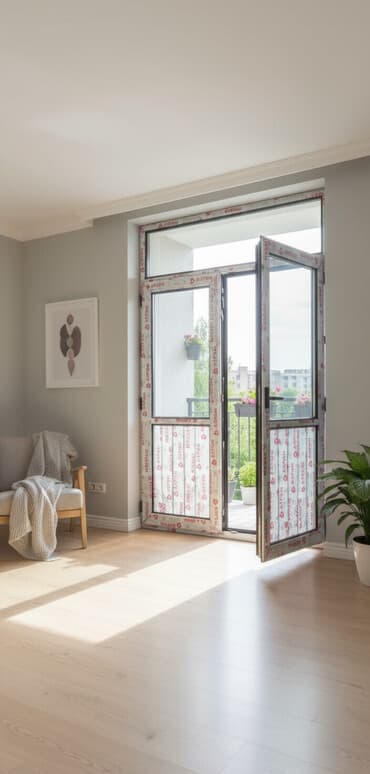 крыши домов: Пластиковое окно на заказ, Тип окна: Балконные, Без рассрочки — 1