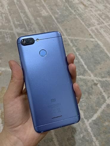Redmi, Redmi 6, Б/у, 32 ГБ, цвет - Голубой, 2 SIM
