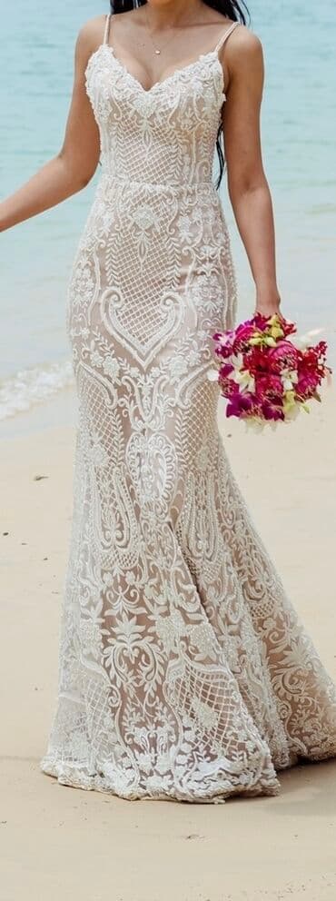 фата на девичник: Свадебное платье цвет Айвори. Размер 42 — 2