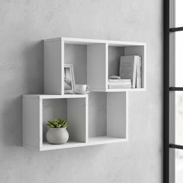 купить полку настенную: Полка навесная 003 (Белый) Миниатюрная и стильная настенная полка для — 1