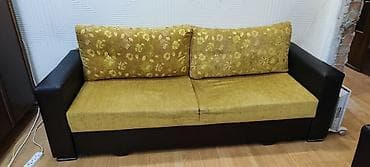 раскладной диван с креслом: Комплект мягкой мебели, цвет - Золотой — 5