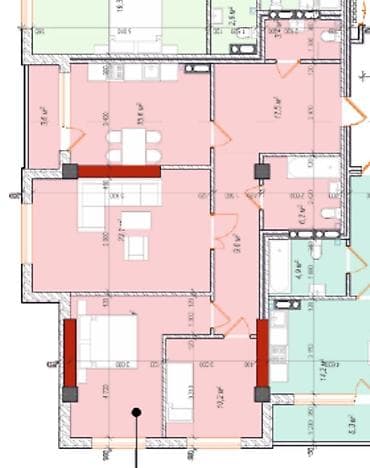 кар балта: 3 комнаты, 100 м², Элитка, 11 этаж, Готовая ПСО (под самоотделку) — 4