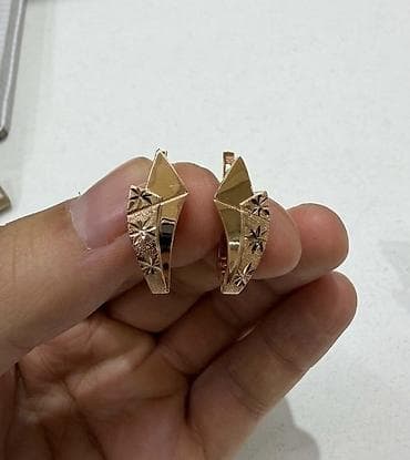 ложки серебряные: Сережки из красного золота ✨ Проба: 585 (красное золото) Вес: 2.23 — 2