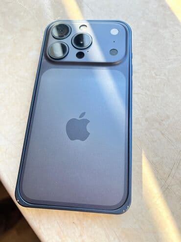 ломбарды телефоны: IPhone 15 Pro, Колдонулган, 256 ГБ, Blue Titanium, Каптама, Коргоочу айнек, Кабель, 88 % — 2