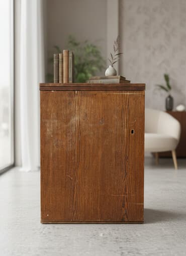 Тумба для вещей и одежды, Без зеркала, Дерево, цвет - Коричневый