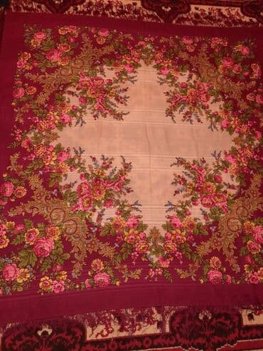 брендовая мужская одежда бишкек: Платок, Павловопосадский, Лето, Шерсть, С бахромой — 1