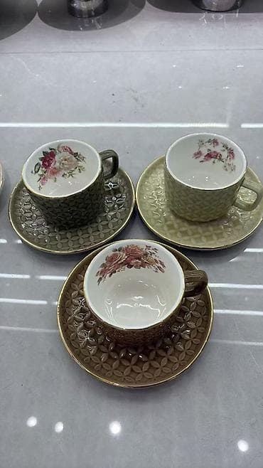 Наборы чашек с блюдцами, керамика - Элегантные чайные/кофейные пары