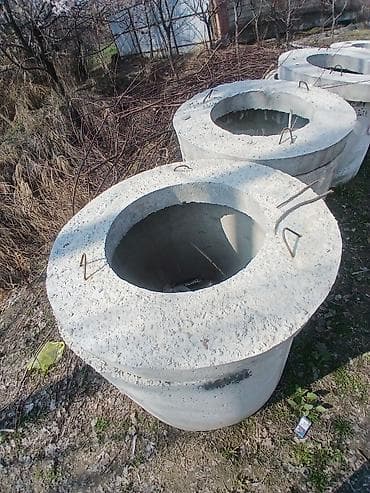 бетонный кольца: Железобетонное (ЖБИ) кольцо для септика Размер: 100 x 90 x 8 см — 2