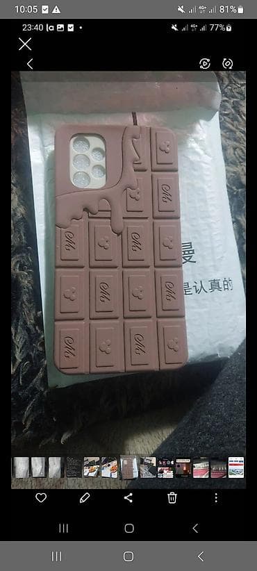 i phon: Силиконовый чехол для смартфона в виде плитки шоколада. - Материал — 1