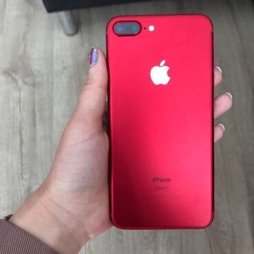 скупка книг: IPhone 7 Plus, Б/у, 128 ГБ, Красный, Зарядное устройство, Защитное стекло, Чехол, 100 % — 1