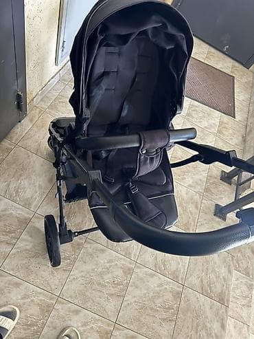 Коляски: Прогулочная коляска 4-в-1 (чёрная) - Универсальная прогулочная модель — 4