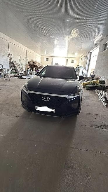 ат арзан: Hyundai Santa Fe, темно-синий кроссовер 2019 2.4 бензин 4вд состояние — 4