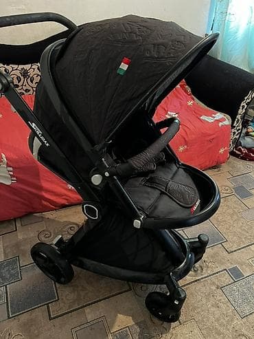 Коляски: Коляска, Другой бренд, цвет - Черный, Б/у, Самовывоз — 6